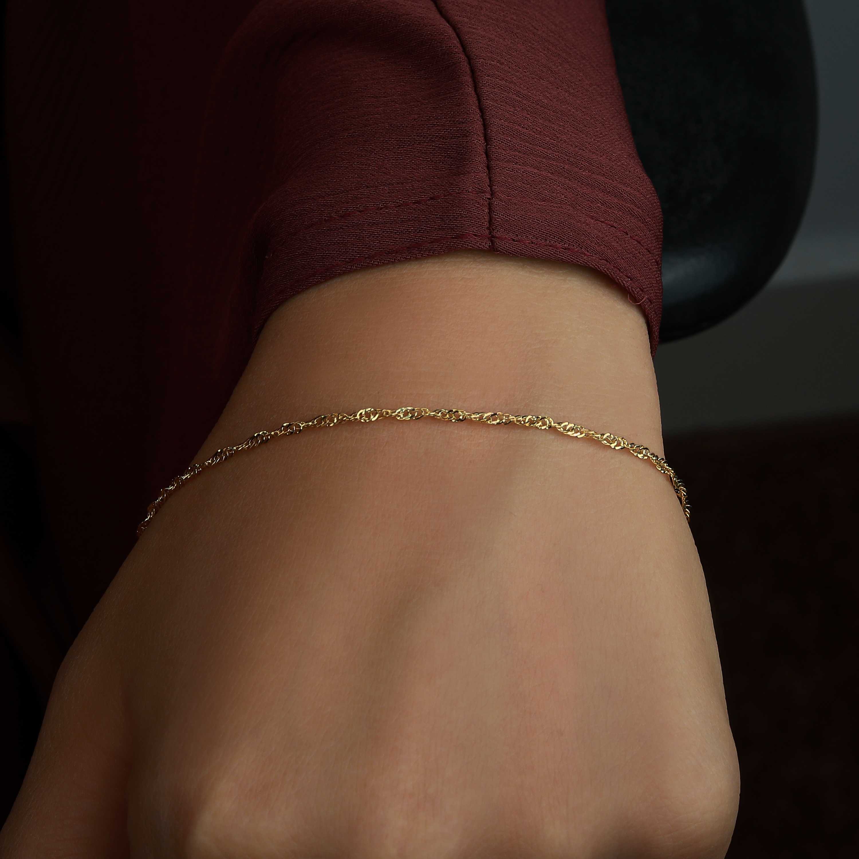 18 karat gold bracelet, made in Turkey - (H-1019)